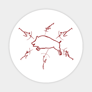 The Boar Hunt  Red version Magnet